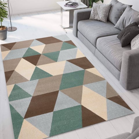 Modern design tapijt geometrisch patroon veelkleurig rechthoekig Milano GLO009 Aanbieding