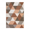 Modern design geometrisch rechthoekig bruin grijs Milano tapijt GLO005 Verkoop