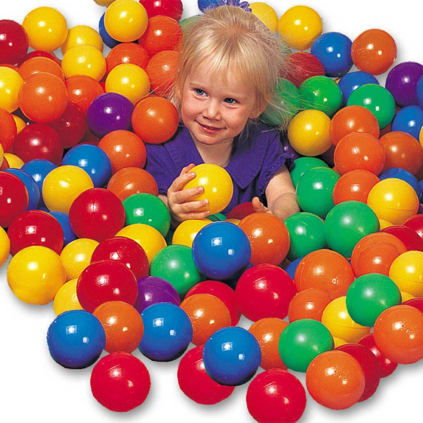 Fun Balls Set stuks plastic gekleurde 49600
