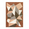Modern design geometrisch rechthoekig bruin grijs Milano tapijt GLO006 Verkoop
