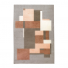 Modern design geometrisch rechthoekig bruin grijs Milano tapijt GLO002 Verkoop