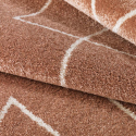 Modern woonkamer tapijt geometrisch design bruin grijs rechthoekig Milano GLO007 Aanbod