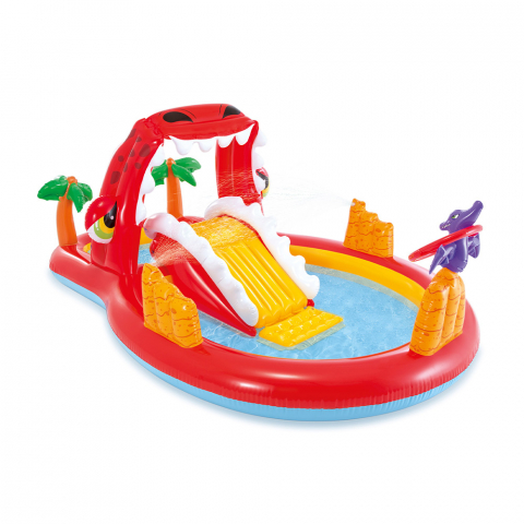 Opblaasbaar kinderbad met spelletjes Intex 57160 Happy Dino Play Center Aanbieding