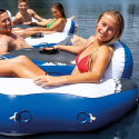 Donut opblaasbare luchtbed voor het zwembad Intex 58854 River Run Korting