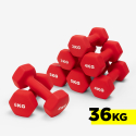 Set of 4 pairs of dumbbells 3-4-5-6 kg for fitness and gym  Megara Full Verkoop