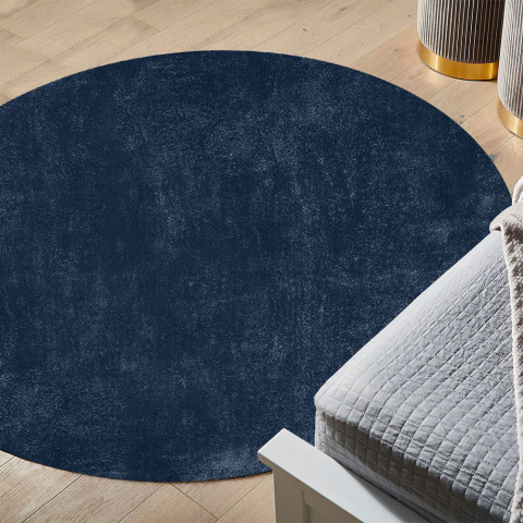 Modern design rond anti-statisch tapijt voor de woonkamer Milano BLU102TD Aanbieding