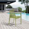 Set van 22 Grand Soleil polypropyleen stoelen met armleuningen Gruvyer Arm 