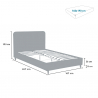 Scandinavisch tweepersoons bed van stof en hout 160x190 cm Friborg King 