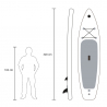 Opblaasbare Stand Up Paddle plank sup 10'6 320cm TRAVERSO 