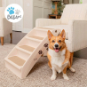 Inklapbare hondentrap voor huisdieren met 4 kunststof trappen Diva Kortingen