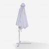 Zeshoekige witte stalen zweefparasol met UV-bescherming 3 meter Dorico Kortingen
