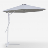 Zeshoekige witte stalen zweefparasol met UV-bescherming 3 meter Dorico Voorraad
