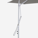 Paraplu 3 meter decentrale arm wit zeshoekig staal anti UV Dorico Keuze