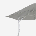 Paraplu 3 meter decentrale arm wit zeshoekig staal anti UV Dorico Catalogus