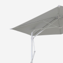 Zeshoekige witte stalen zweefparasol met UV-bescherming 3 meter Dorico Catalogus