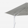 Zeshoekige witte stalen zweefparasol met UV-bescherming 3 meter Dorico Catalogus