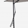 Zeshoekige zwarte stalen zweefparasol met UV-bescherming 3 meter Dorico Noir Keuze