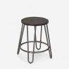 Industrieel design barkruk van metaal en hout Carbon One Voorraad