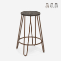 Industrieel design barkruk van metaal en hout Carbon Top  Aanbod