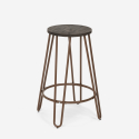 Industrieel design barkruk van metaal en hout Carbon Top  Afmetingen