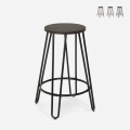 Industrieel design barkruk van metaal en hout Carbon Top  Aanbieding