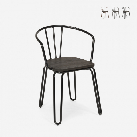 Lix stijlstoelen industrieel ontwerp stalen armleuningen voor bar en keuken ferrum arm Aanbieding