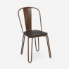 industriële design stoelen Lix stijl staal voor bar en keuken ferrum one Afmetingen