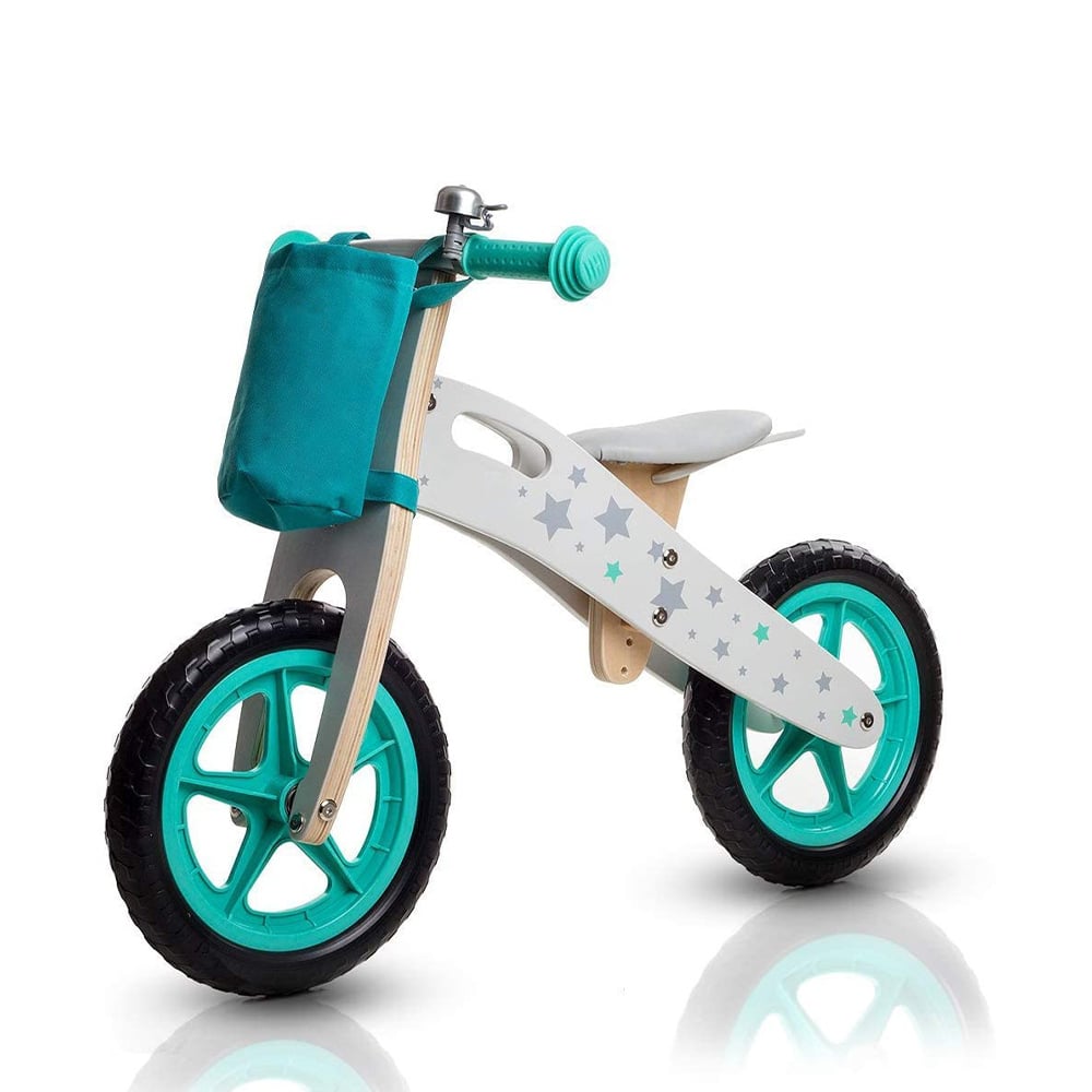 Kinderfiets zonder pedalen van hout met mandje balance bike RIDE