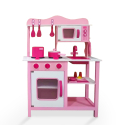 Houten speelgoedkeuken voor meisjes met potten, accessoires en geluiden MISS CHEF Aanbod