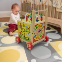 Houten multifunctionele eerste stappen speelgoedtrolley voor kinderen Magic Box Verkoop