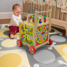 Houten multifunctionele eerste stappen speelgoedtrolley voor kinderen Magic Box Verkoop