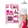 Houten speelgoedkeuken voor meisjes met potten, accessoires en geluiden MISS CHEF Model