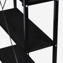 Industrieel bureau van zwart metaal met boekenkast 120x62 cm Cambridge BLACK Korting