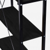 Industrieel bureau van zwart metaal met boekenkast 120x62 cm Cambridge BLACK Korting