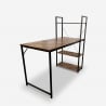 Industrieel bureau van metaal met boekenkast 120x62 cm Cambridge Aanbod