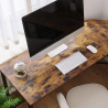 Industrieel hoekbureau van metaal met 2 planken 148x148 cm Southport Aanbod