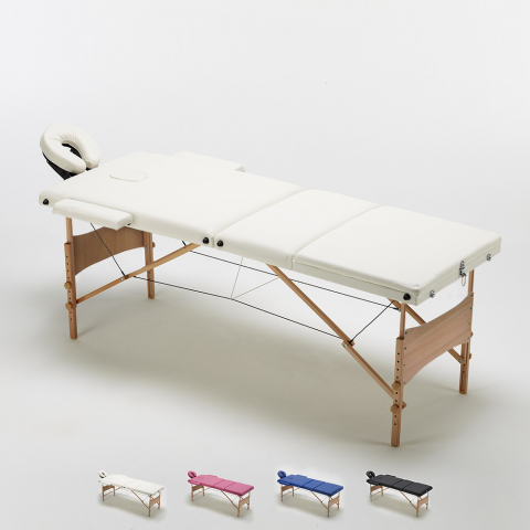 Massagetafel hout draagbaar vouwbaar professioneel cosmetica fysiotherapie- 3 zones 215 cm Reiki Aanbieding