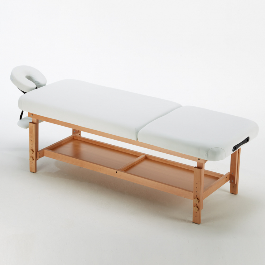 radioactiviteit afgewerkt Foto Comfort Professioneel houten massagebed voor schoonheidsspecialisten