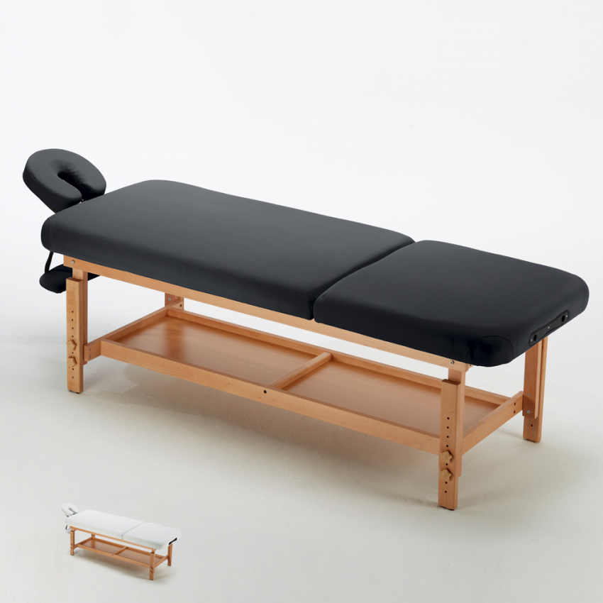 Professioneel houten massagebed voor schoonheidsspecialisten 225 cm Comfort