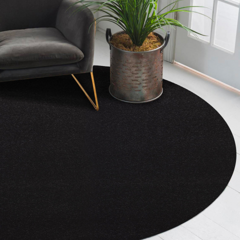 Rond tapijt 80cm modern zwart woonkamer kantoor CASACOLORA CCTONER Aanbieding