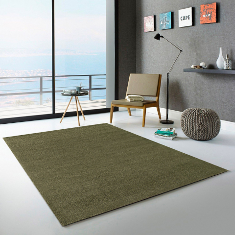 Groen modern tapijt kortpolig woonkamer CASACOLORA CCVER Aanbieding