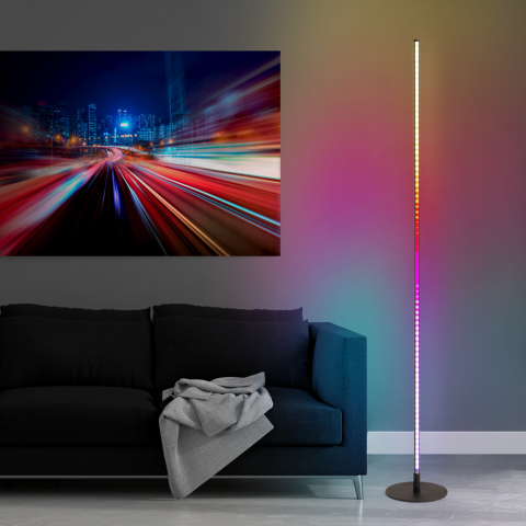 LED vloerlamp in modern minimalistisch design met RGB afstandsbediening DUBHE Aanbieding