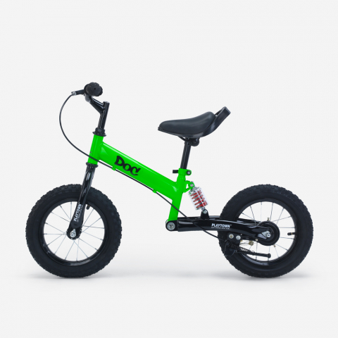 Kinderfiets zonder pedalen met rem opblaasbare wielen en standaard balance bike DOC