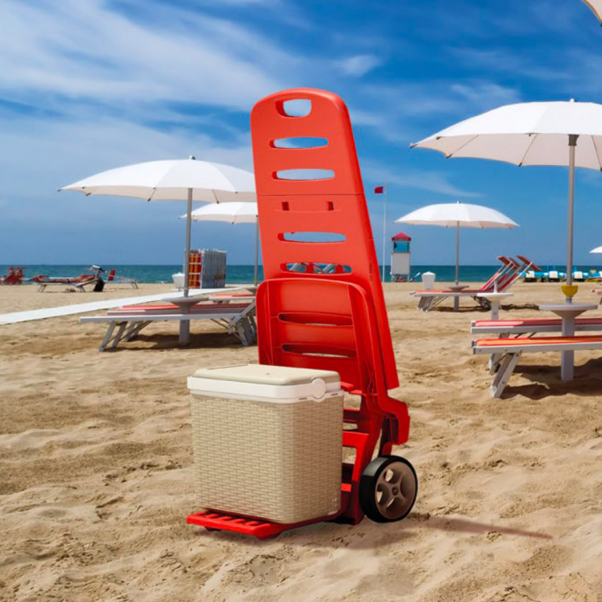 Zogenaamd wereld Pigment Comfort Spiaggina strandstoel trolley 2in1 ADRIATIC