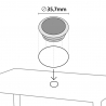 Rechthoekige salontafel wit 150x90 cm met stalen onderstel en 4 gekleurde stoelen Boheme Summerlife 