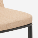 Design stoelen van stof en metaal Davos Dark 