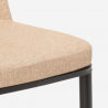 Design stoelen van stof en metaal Davos Dark 