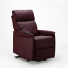 Elektrische kunstleren relaxfauteuil met wielen en liftsysteem Amalia 
