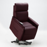 Elektrische kunstleren relaxfauteuil met wielen en liftsysteem Amalia 
