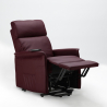 Elektrische kunstleren relaxfauteuil met wielen en liftsysteem Amalia 